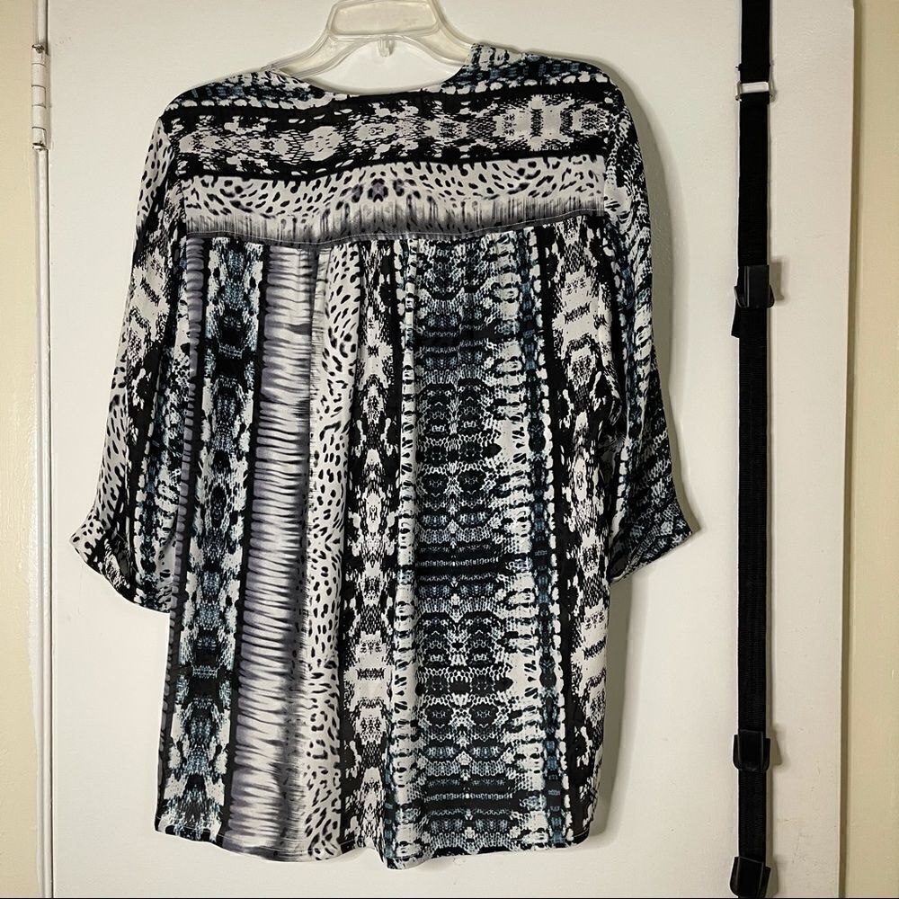 Parker Multi Python Snakeskinsilk Blouse Top - image 5